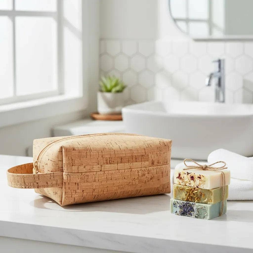 Cork Mini Dopp Toiletry Bag