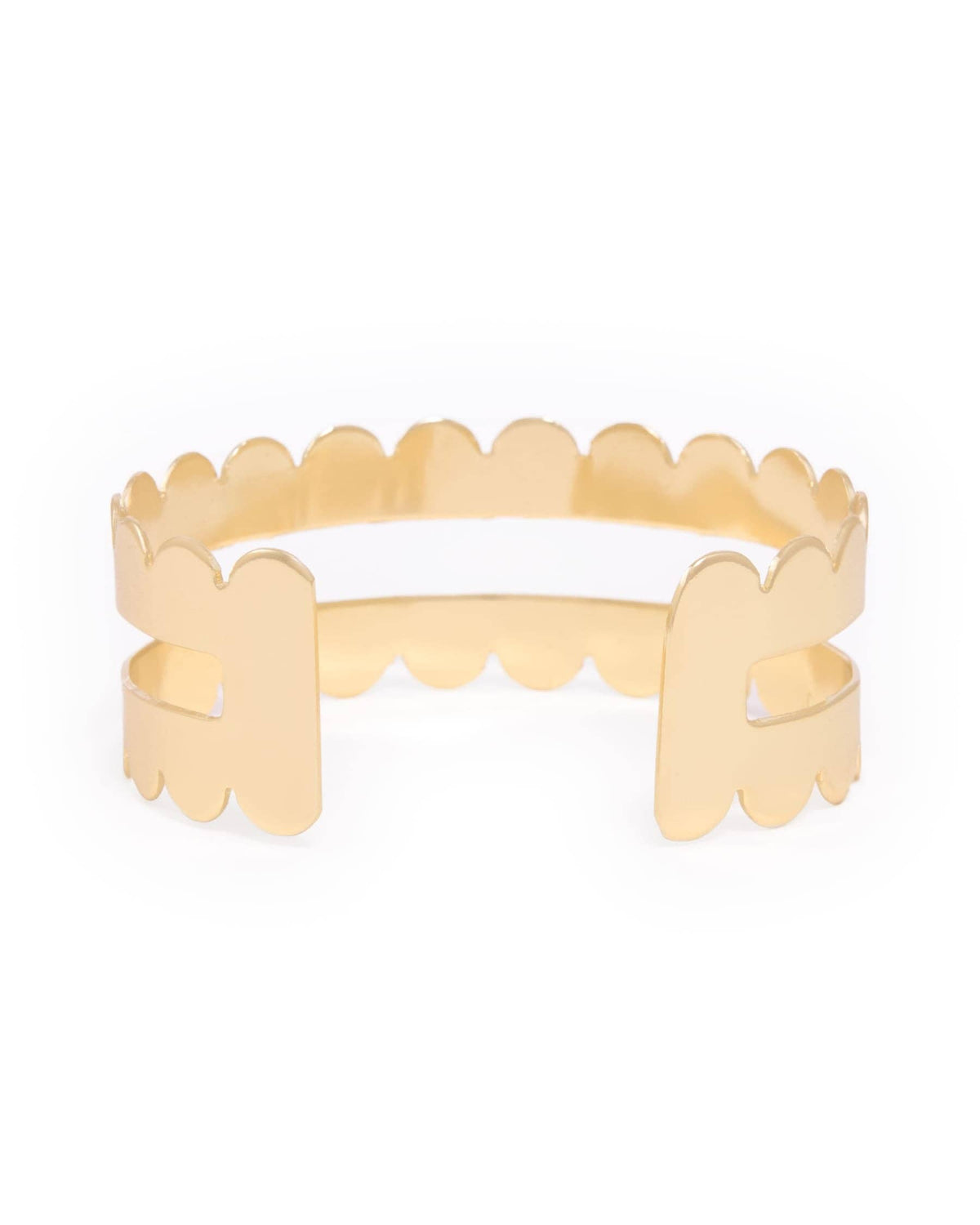 Remi Scalloped Edge Cuff Brass