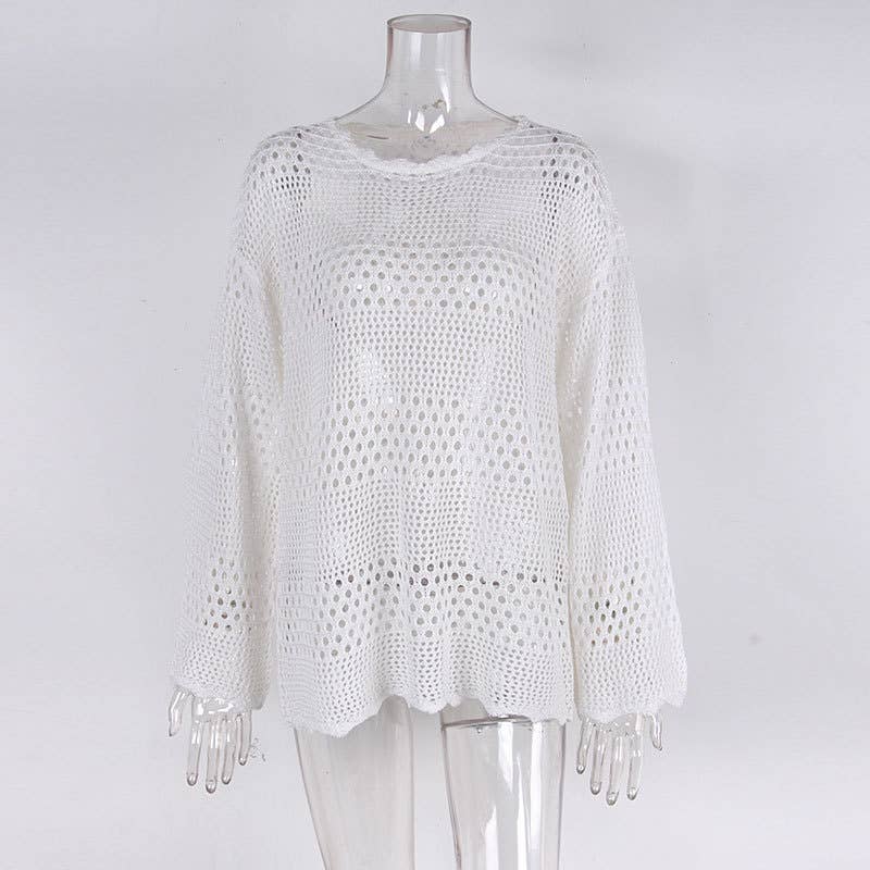 Cut-Out Flared Sleeves Beach Cover-Up