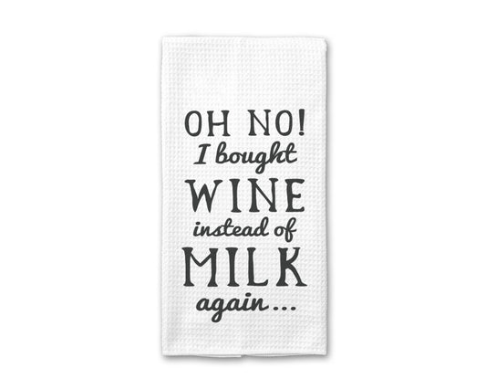 Wine Instead of Milk Kitchen Towel