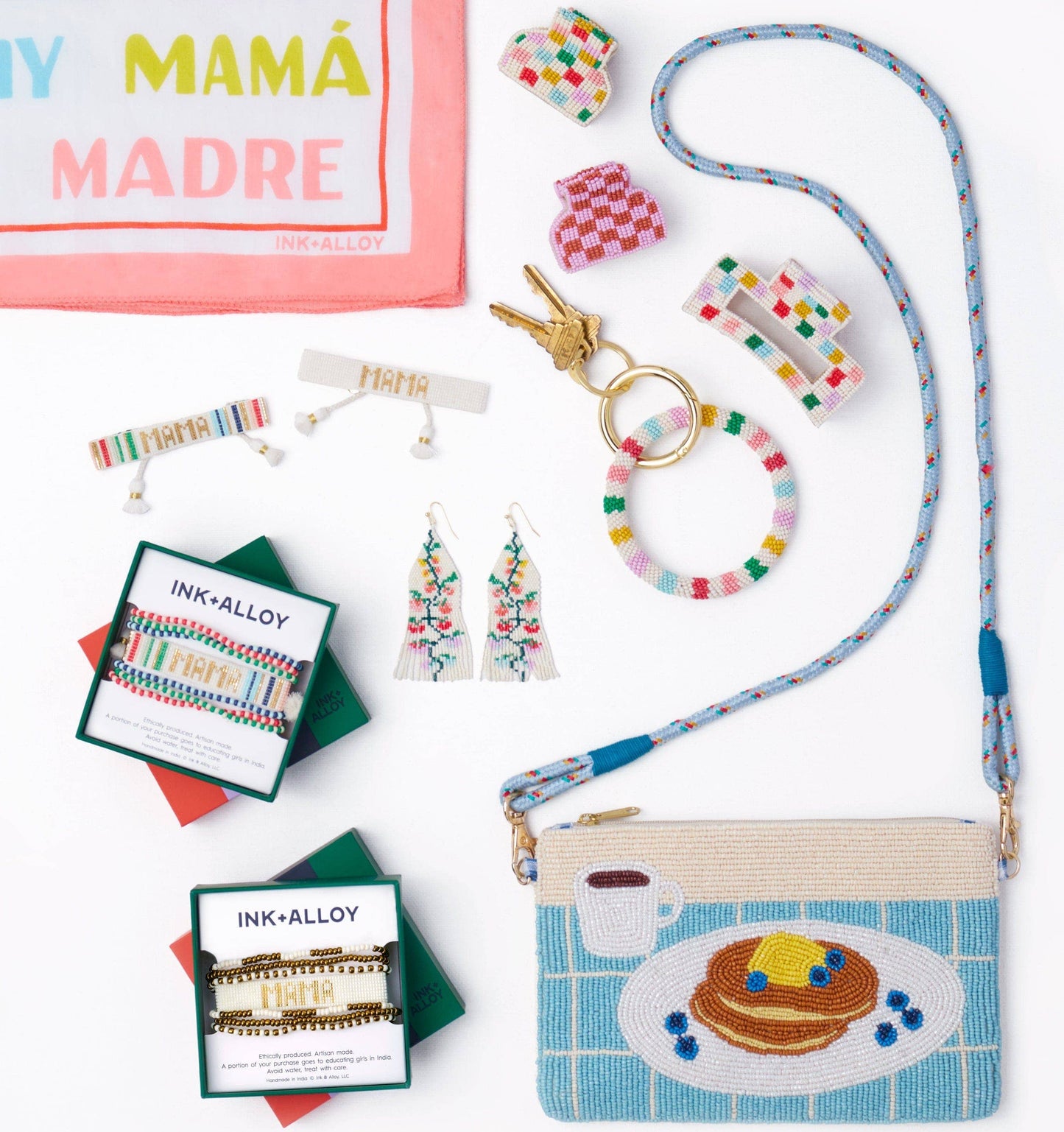 Sage + Gabby Mama Bracelet Stack Ivory + Gold
