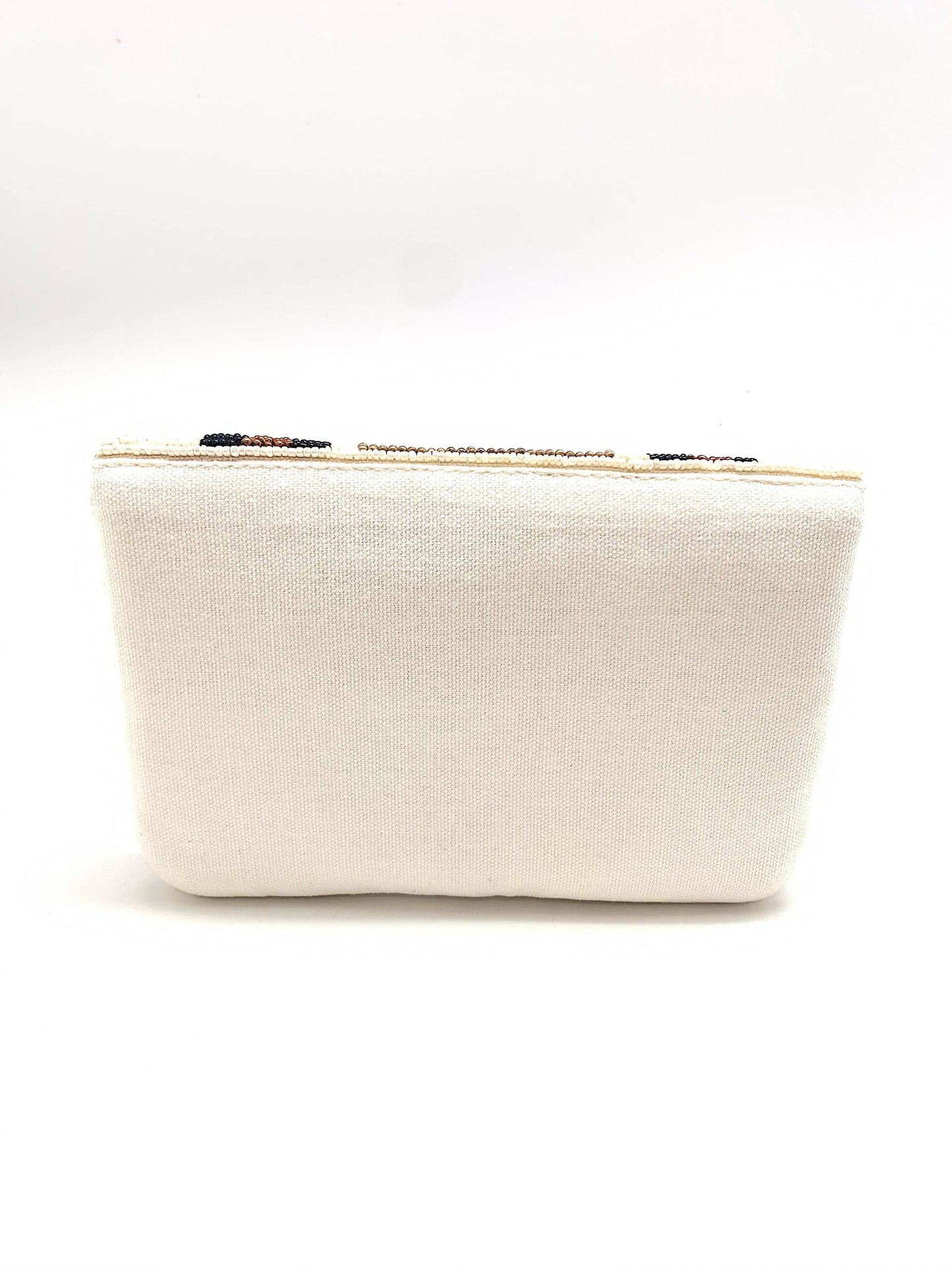 LEOPARD PRINT BEE BEADED MINI CLUTCH