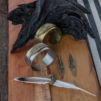 Penna Silver Feather Cuff