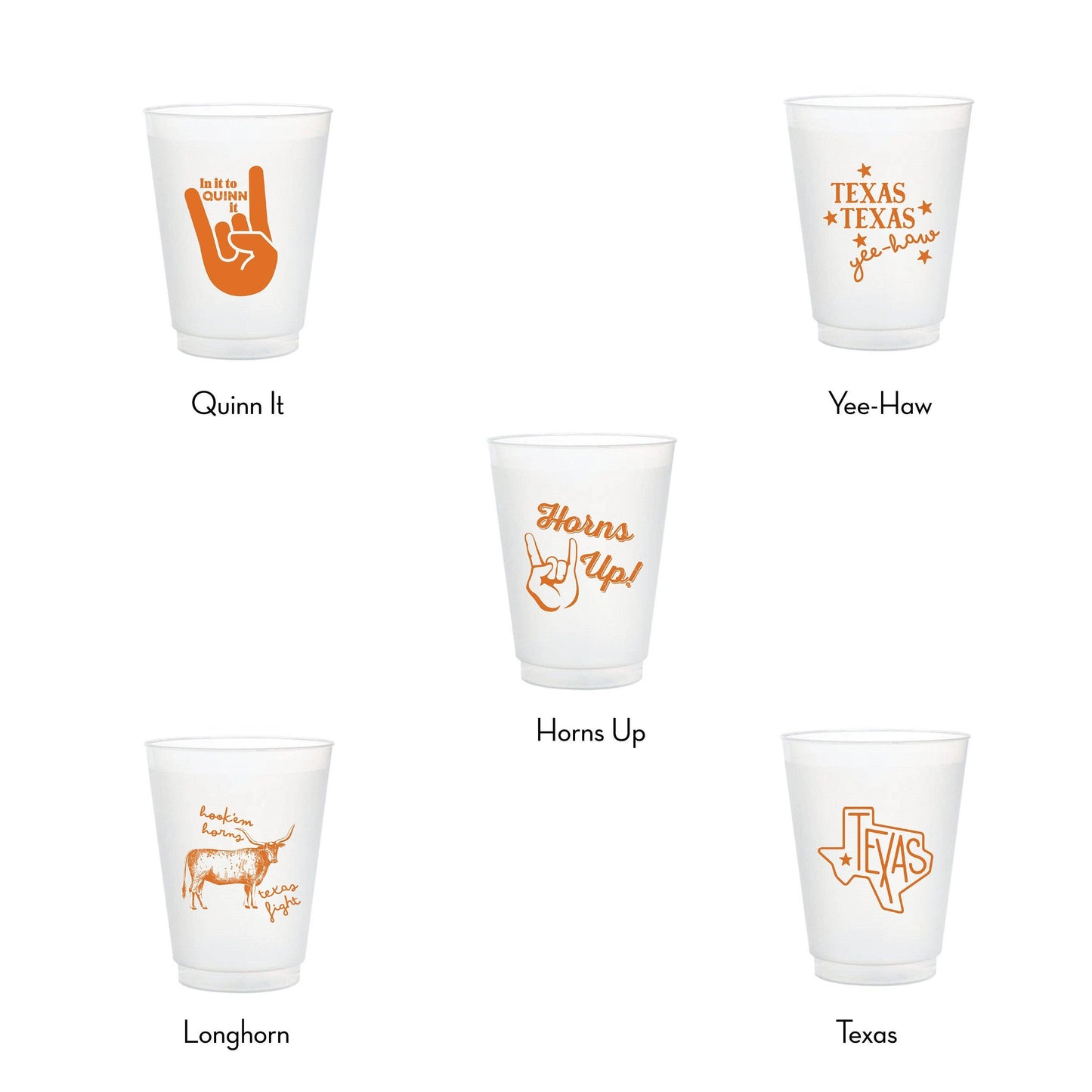 Texas Cups - Set of 10