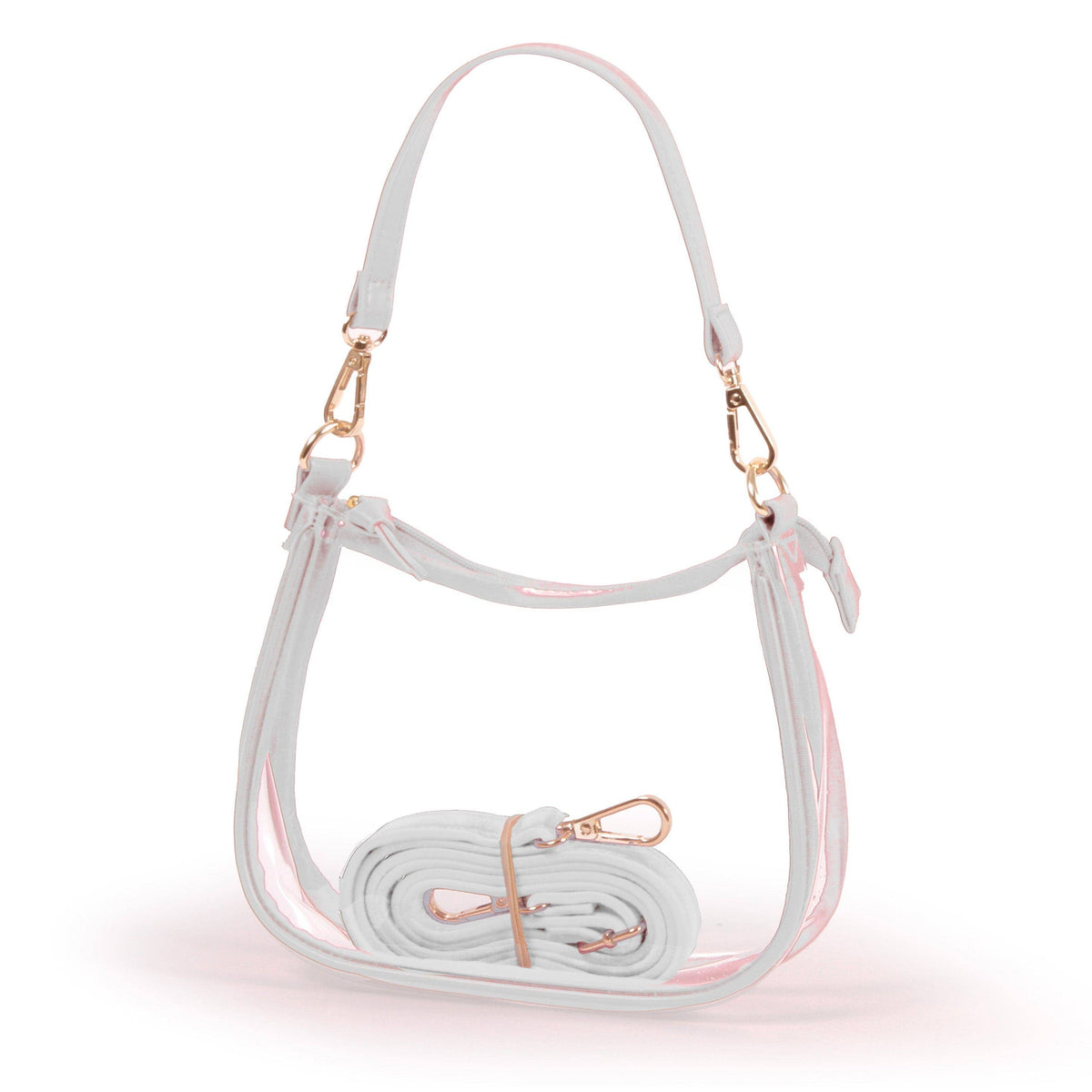 The Clara Clear Purse - White