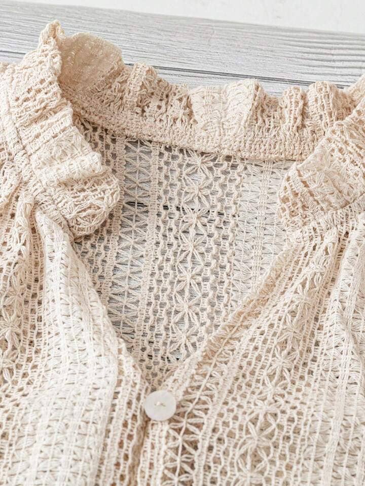 Summer Effortless Hollow Out Knit Top