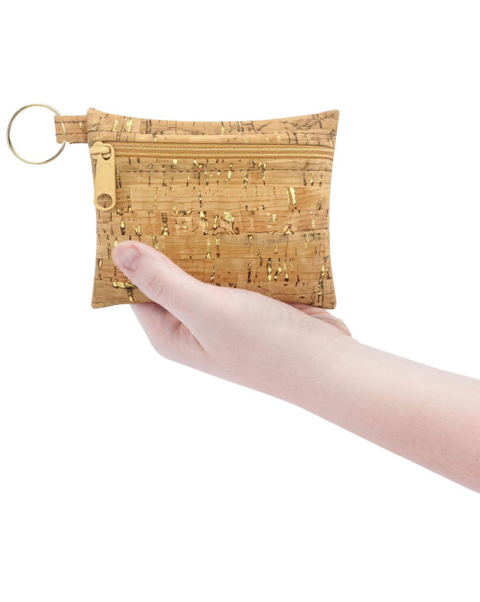 Cork Zipper Pouch with Key Ring