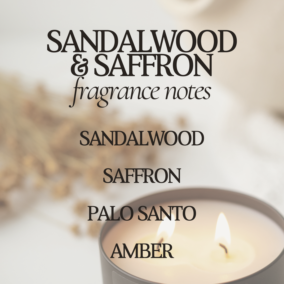 Sandalwood & Saffron 12 oz Soy Candle