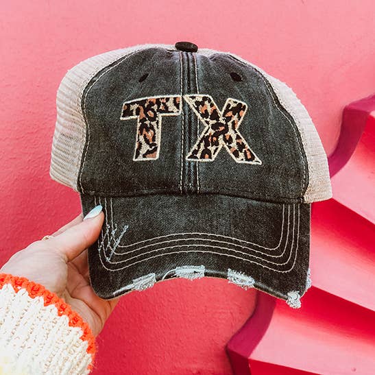 Texas TX Leopard State Hat