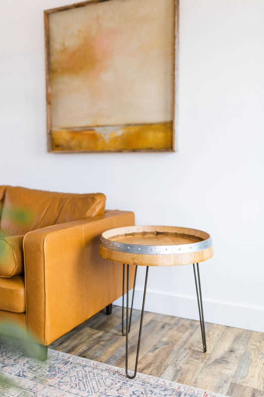 Wine Barrel Side Table