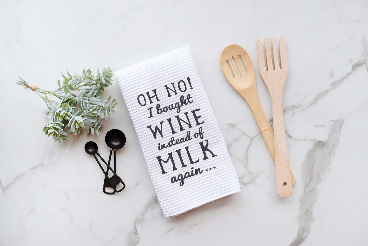 Wine Instead of Milk Kitchen Towel