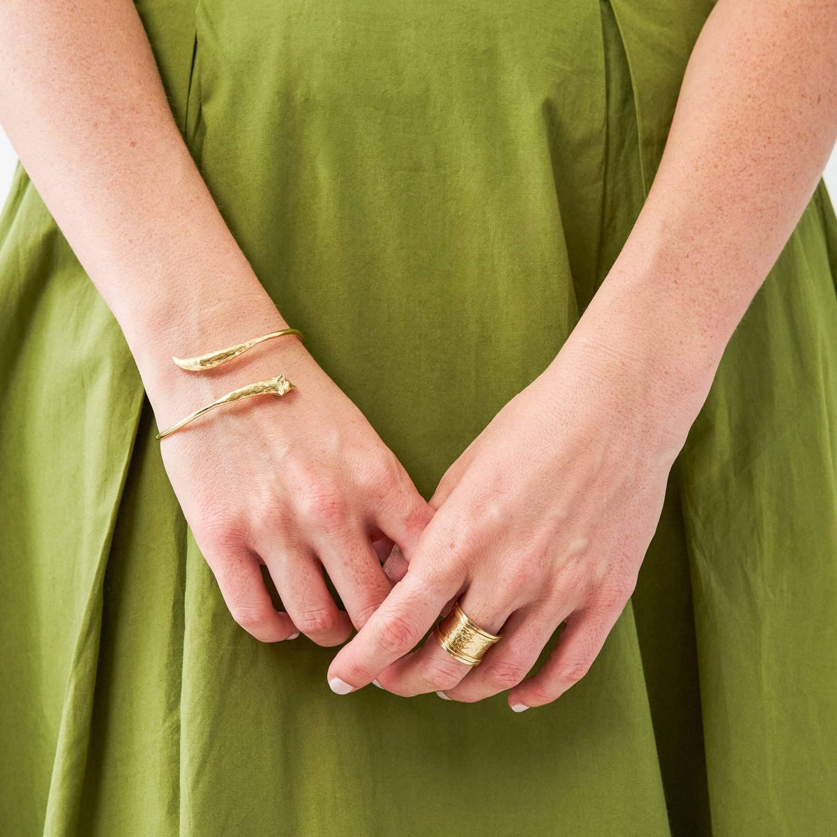 Felicity Fox Twisted Cuff Bracelet Brass