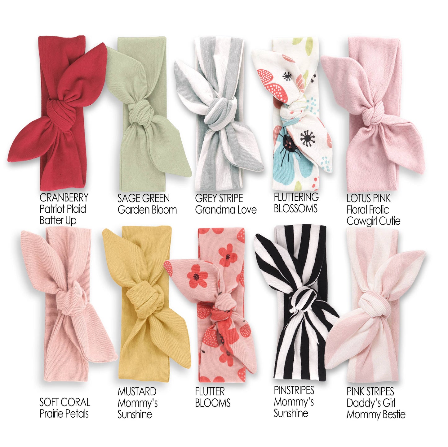 Soft Cotton Baby Girl Headbands – Adjustable One Size