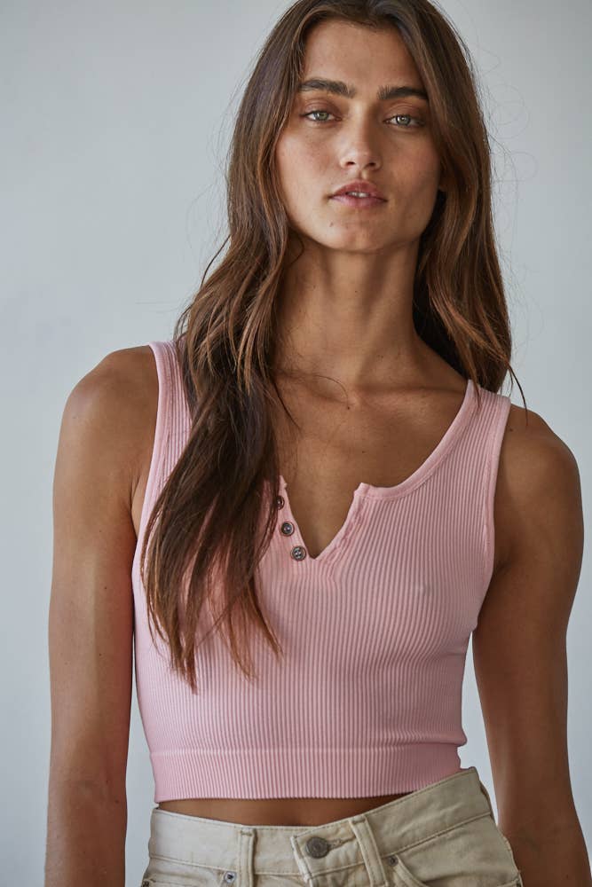 Henley Ribbed Modal Tank