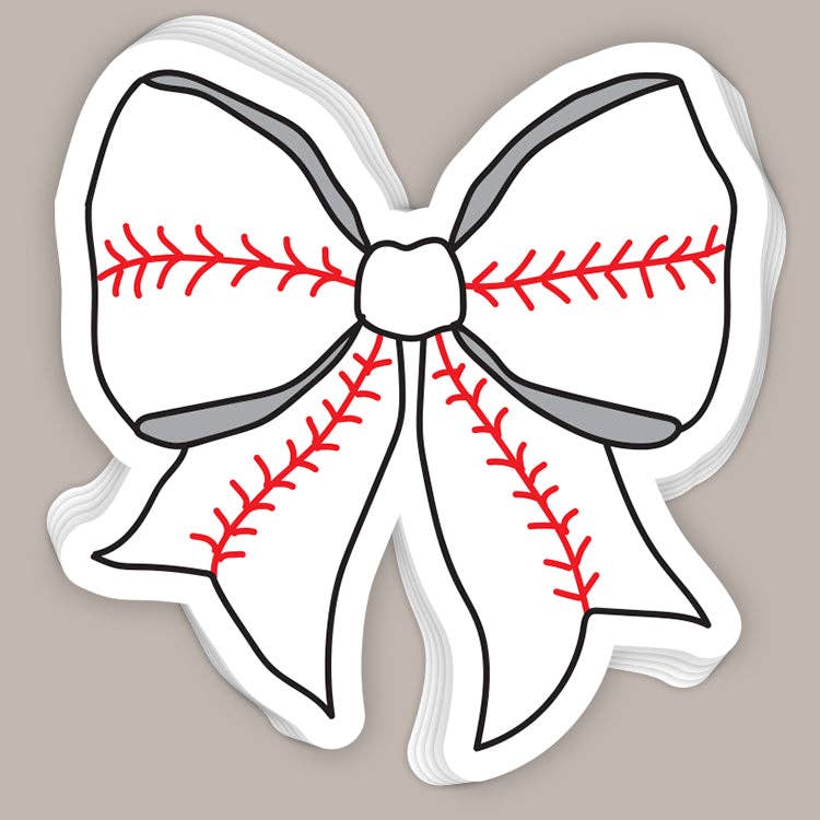 Baseball Bow Decal