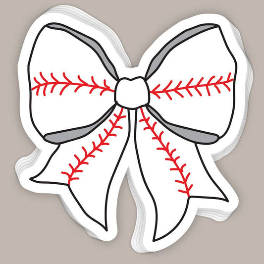 Baseball Bow Decal