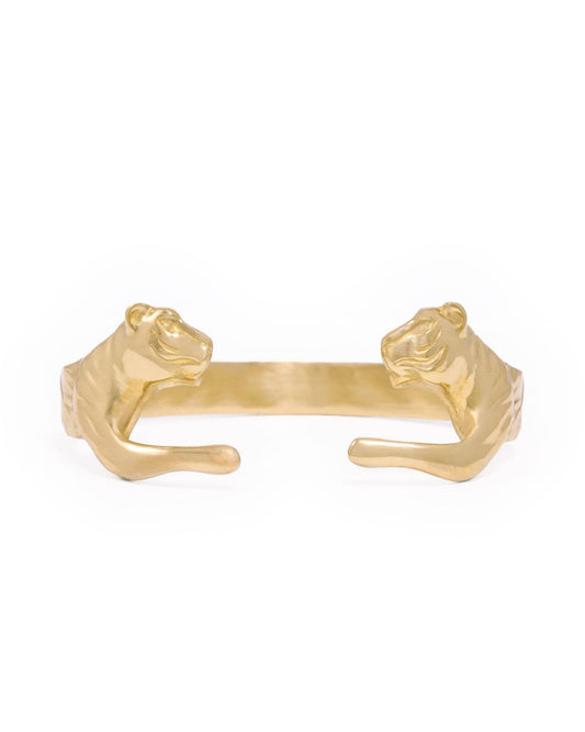 Bianca Tiger Cuff Bangle Brass