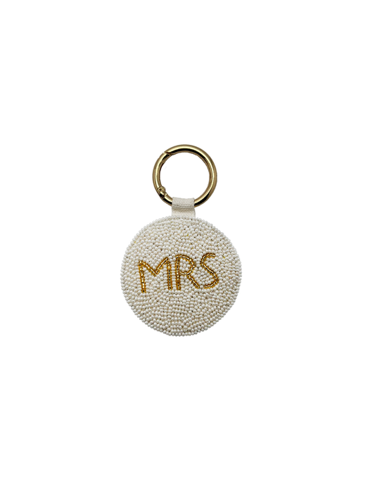 GOLD MRS BEADED KEYCHAIN