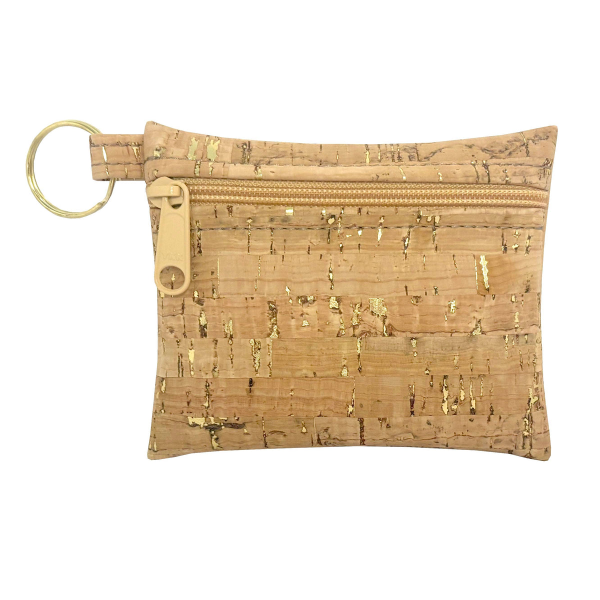 Cork Zipper Pouch with Key Ring