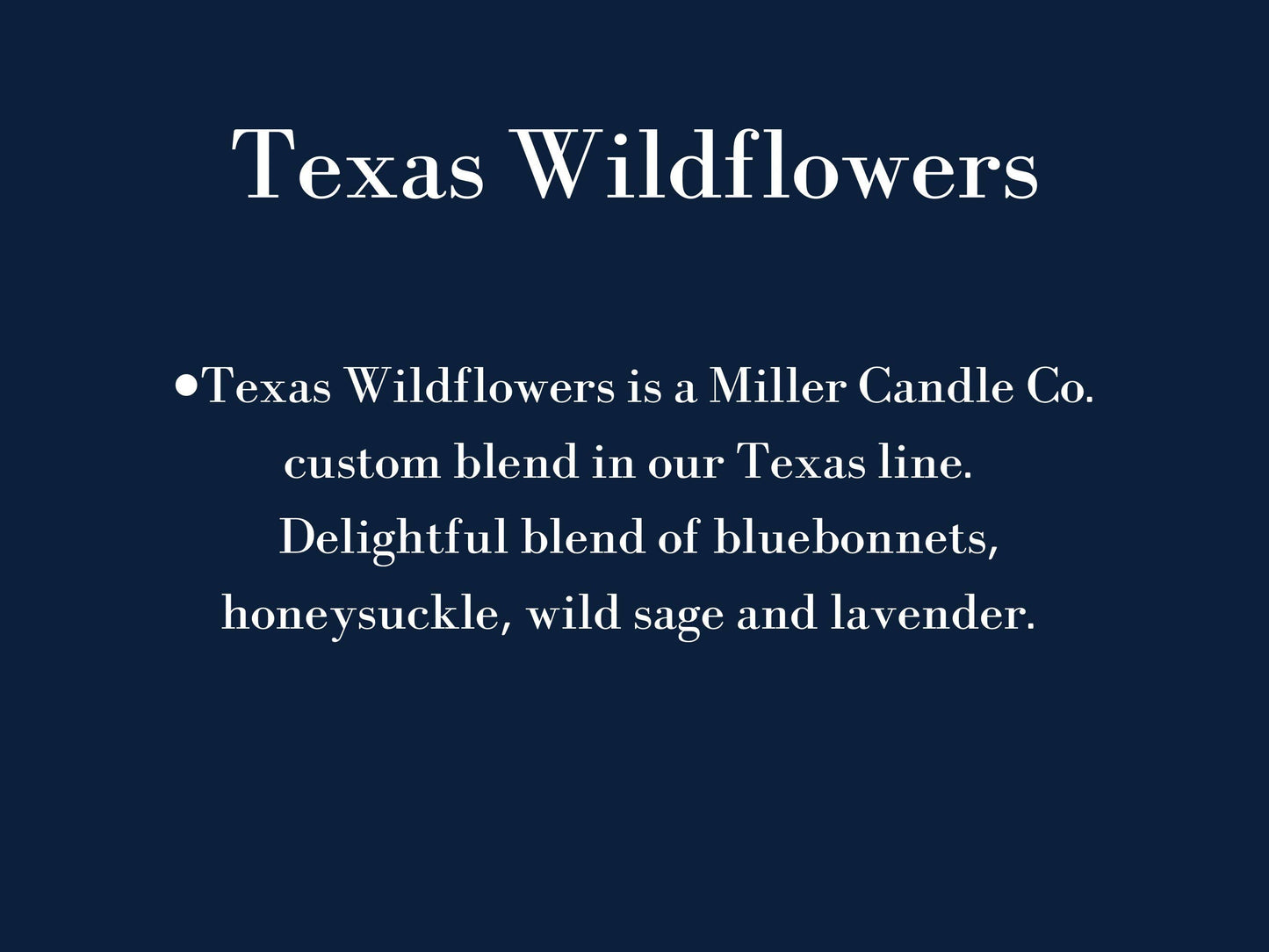 Texas Wildflowers Candle