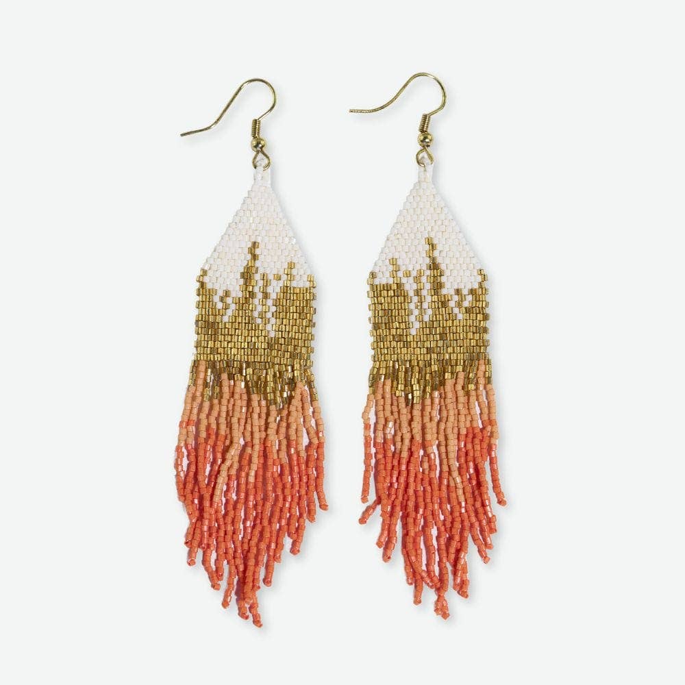 Claire Ombre Beaded Fringe Earrings