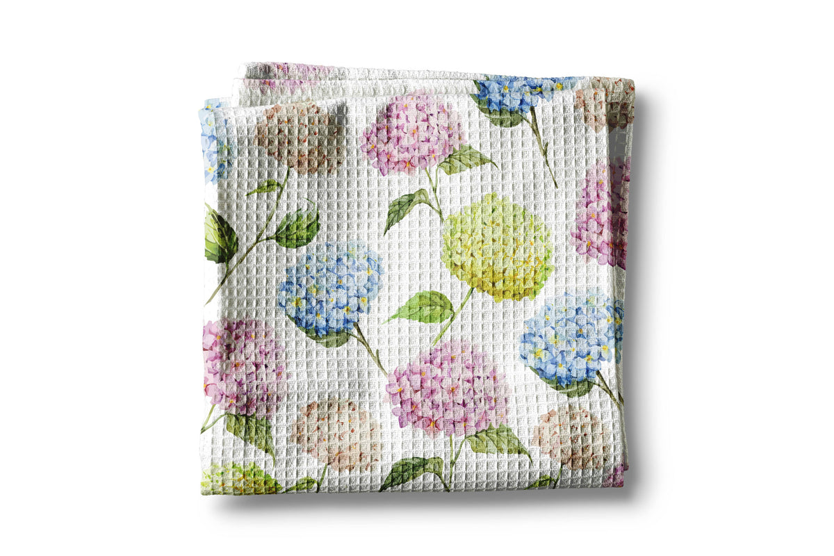 Hydrangea Flower Chinoiserie Kitchen Towel