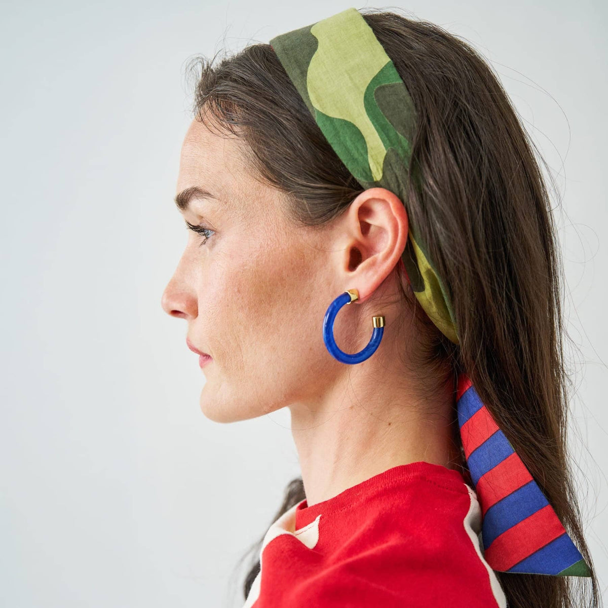 Winona Shiny Resin Hoop Earrings