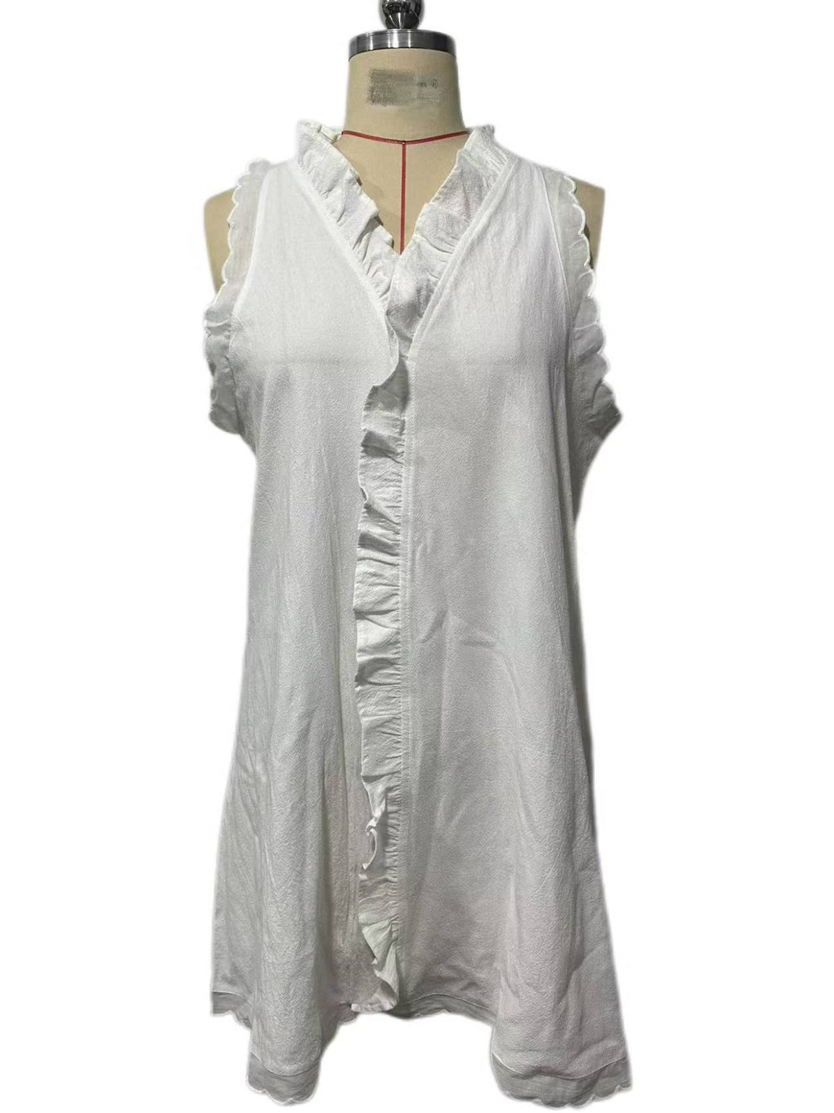 Ruffle Frill Sleeveless Mini Shift Dress