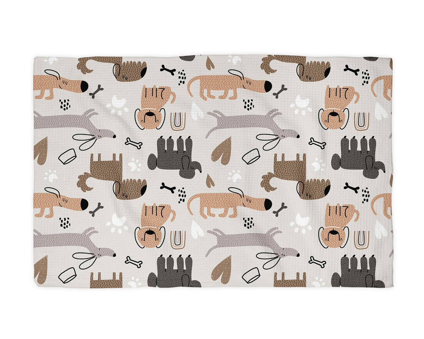 Dog Breeds Puppy Retro Kitchen Towel