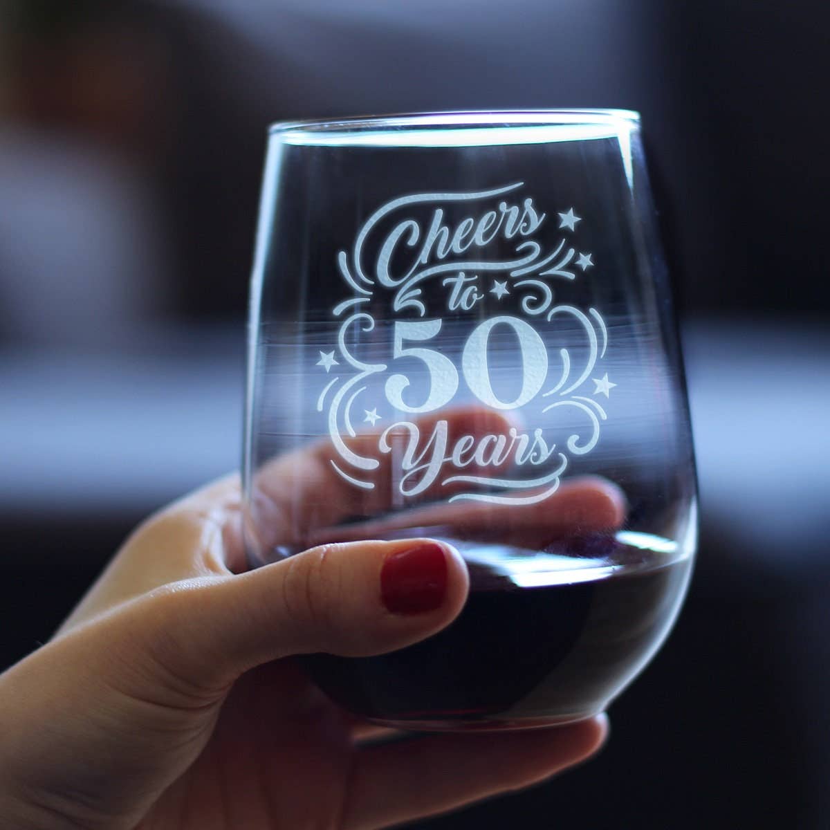 Cheers Anniversary Stemless Wine Glass