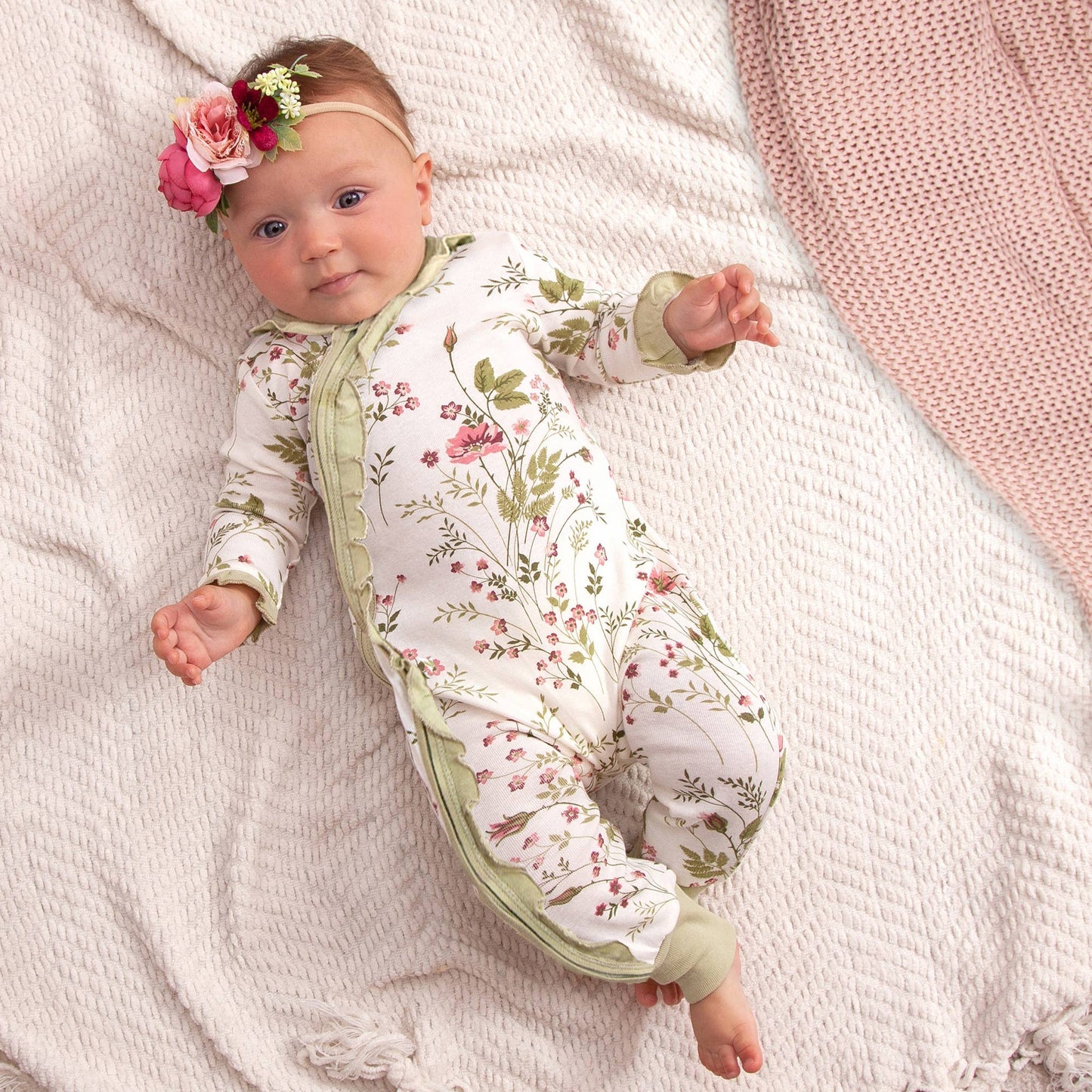 Pretty Petals Bamboo Zipper Romper - Mommy and Me