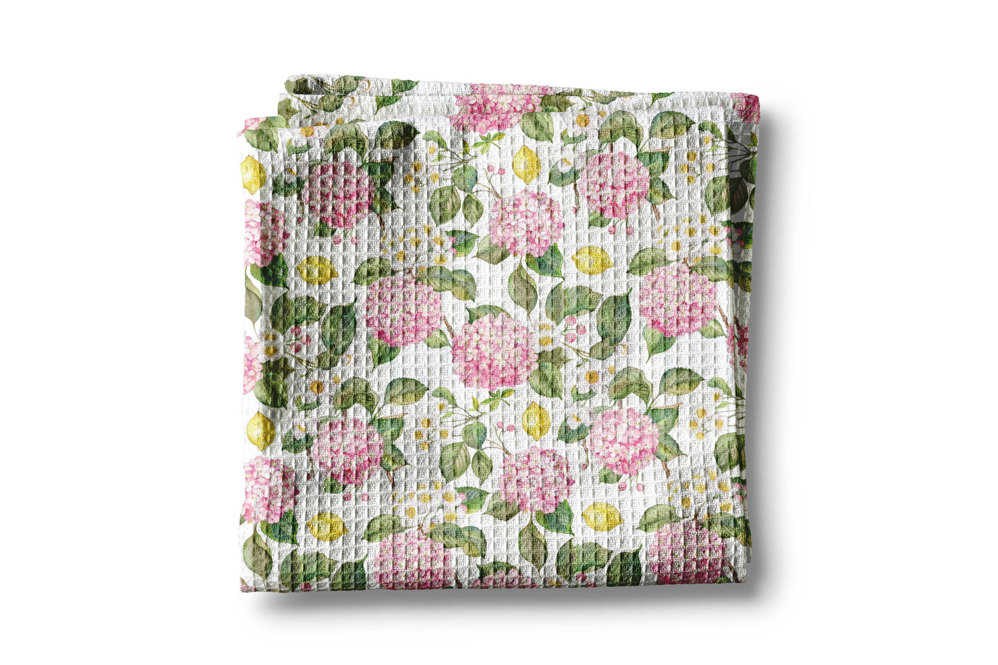 Hydrangea Lemon Chinoiserie Kitchen Towel