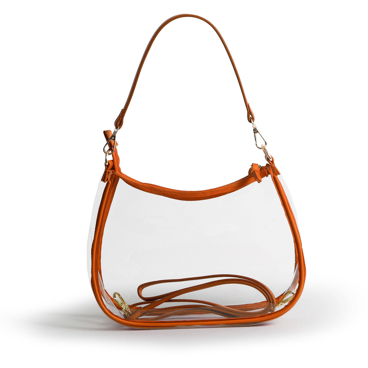 Sara Clear Purse - Burnt Orange
