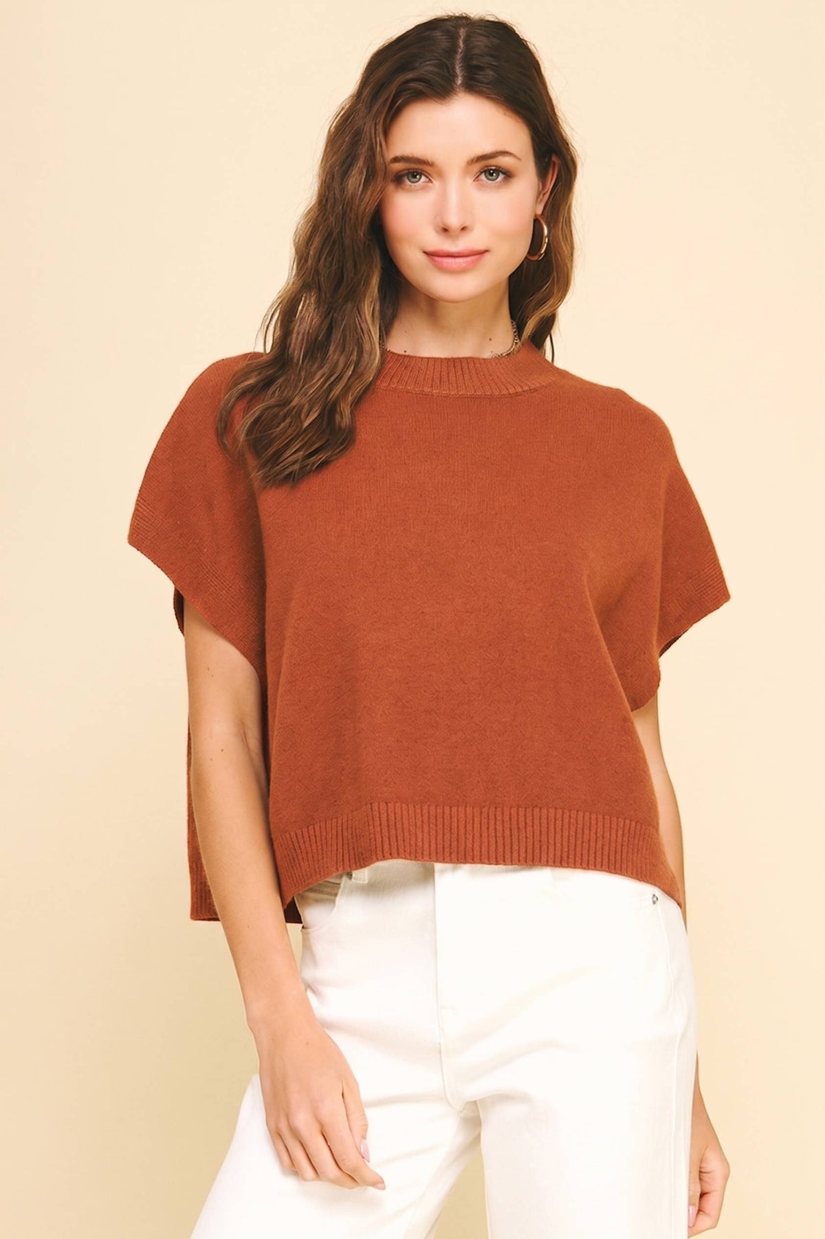 Dropped Shoulder Sweater Top