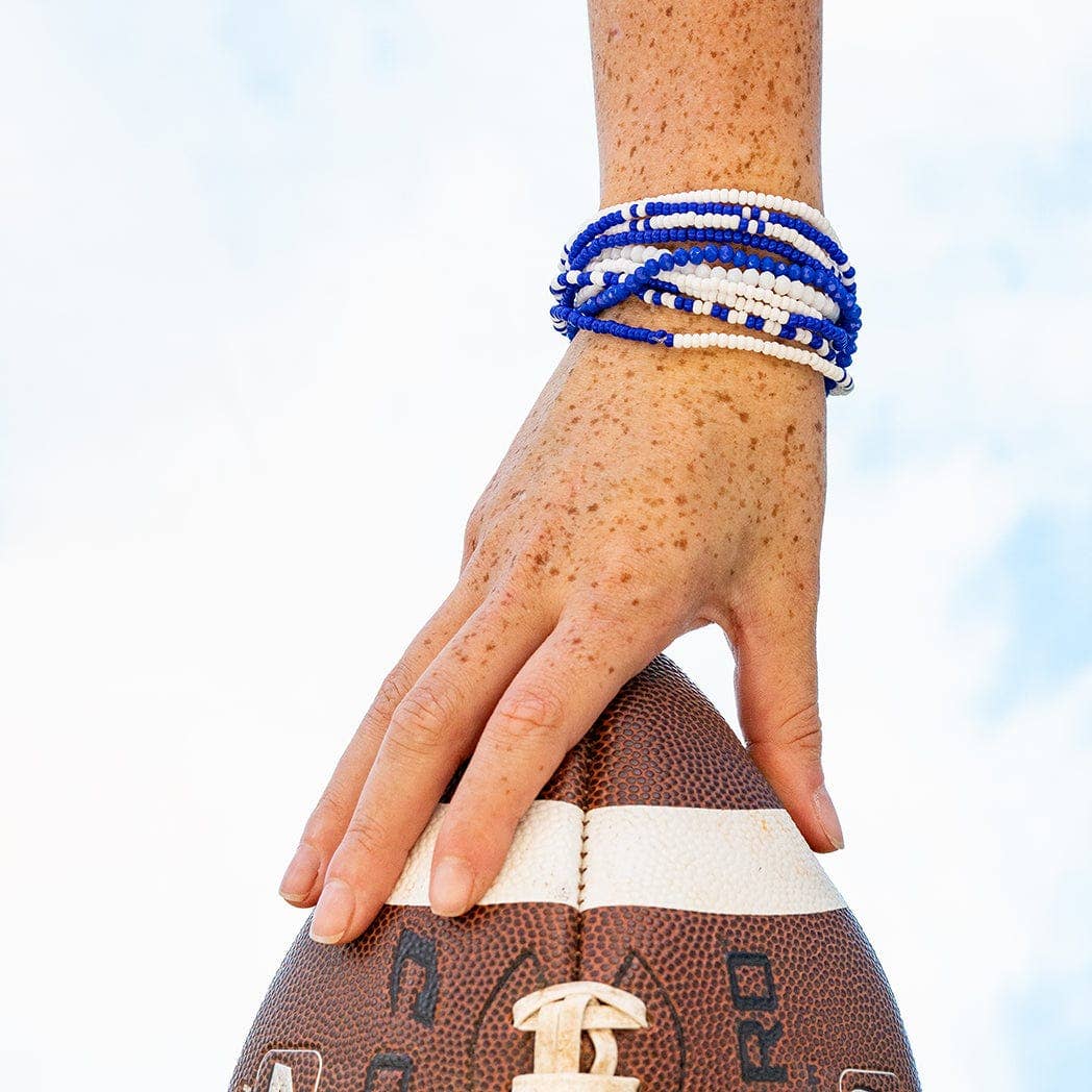 Game Day Beaded 10 Strand Stretch Bracelet Set