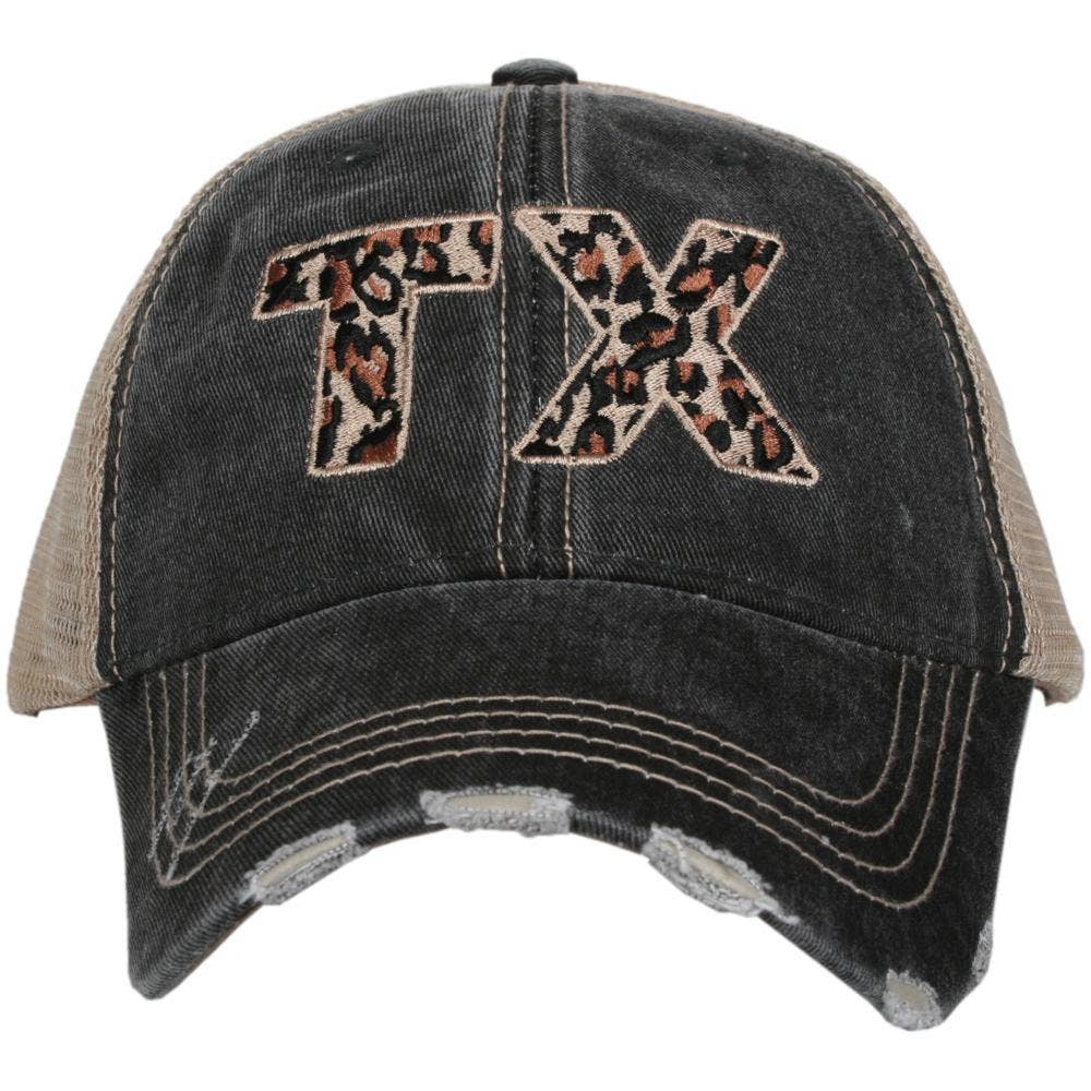 Texas TX Leopard State Hat