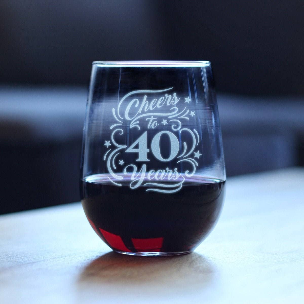 Cheers Anniversary Stemless Wine Glass