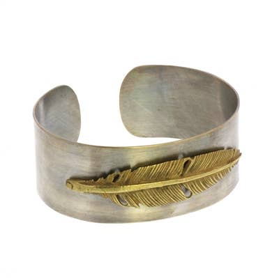 Penna Silver Feather Cuff
