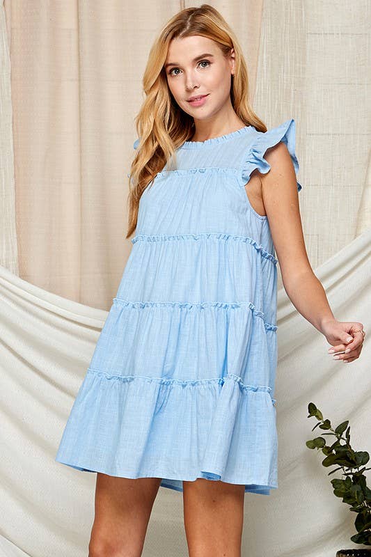 Sleeveless Ruffle Tiered Babydoll Dress 5155IMD