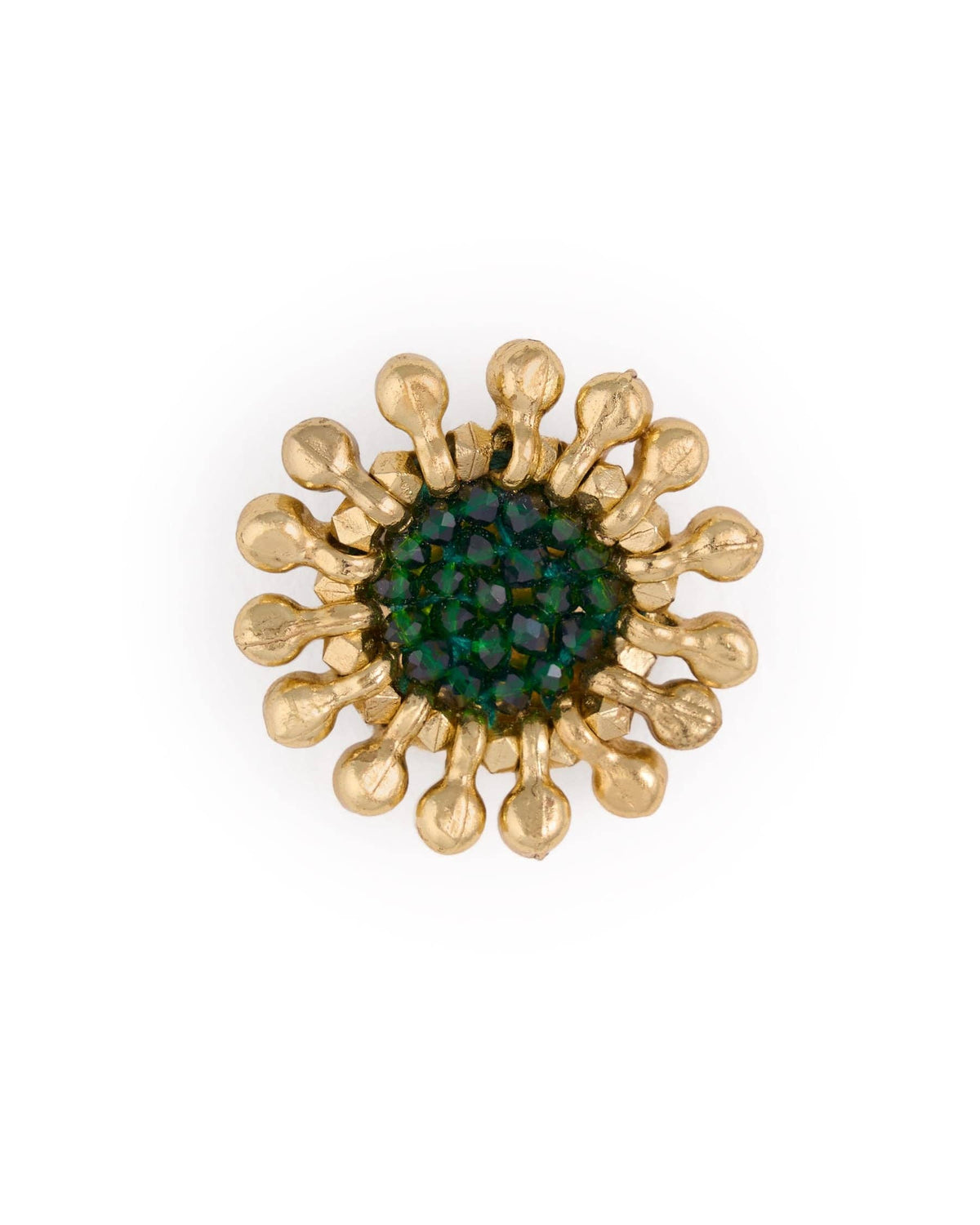 Johannah Crystal Brooch Emerald