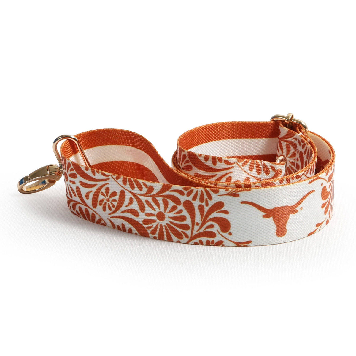 Floral Purse Strap – 1.5" - Texas Longhorns