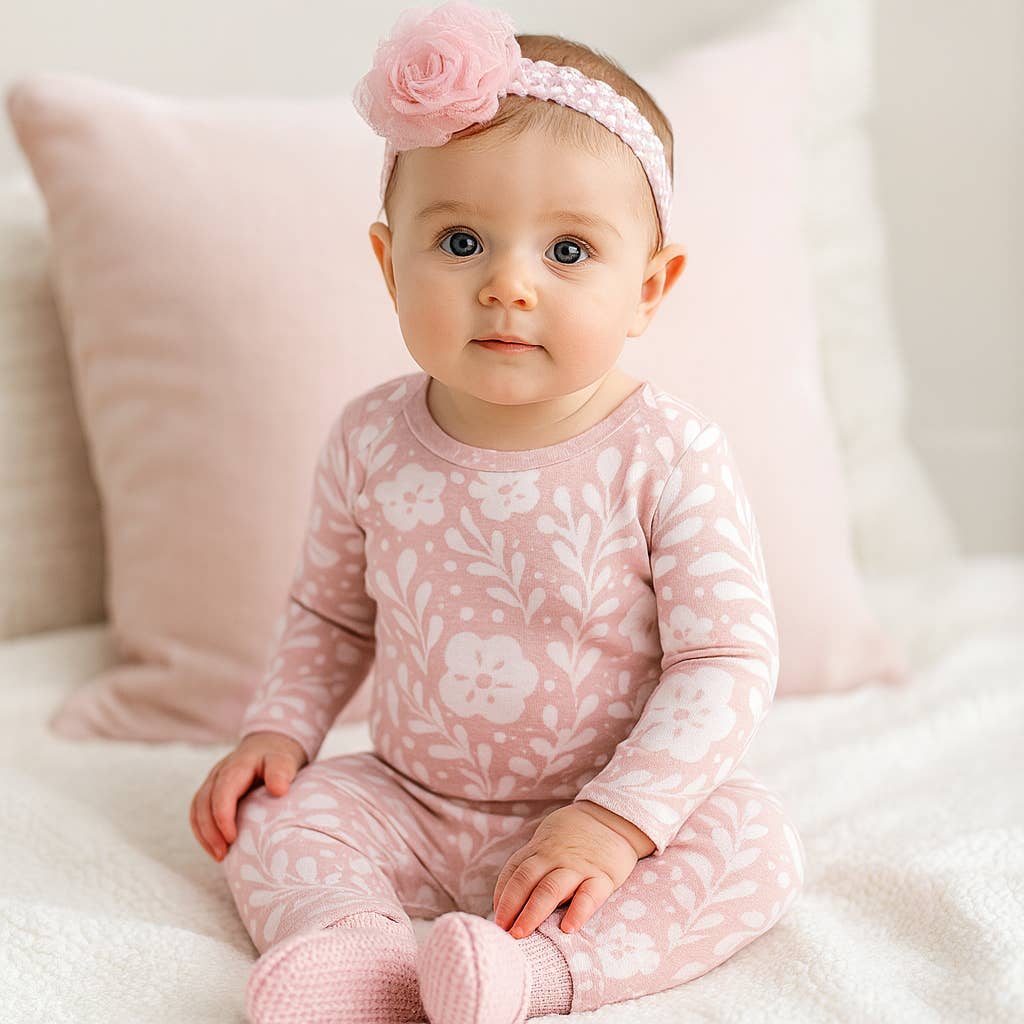Pretty-In-Pink Floral Baby Romper – Cotton One-Piece
