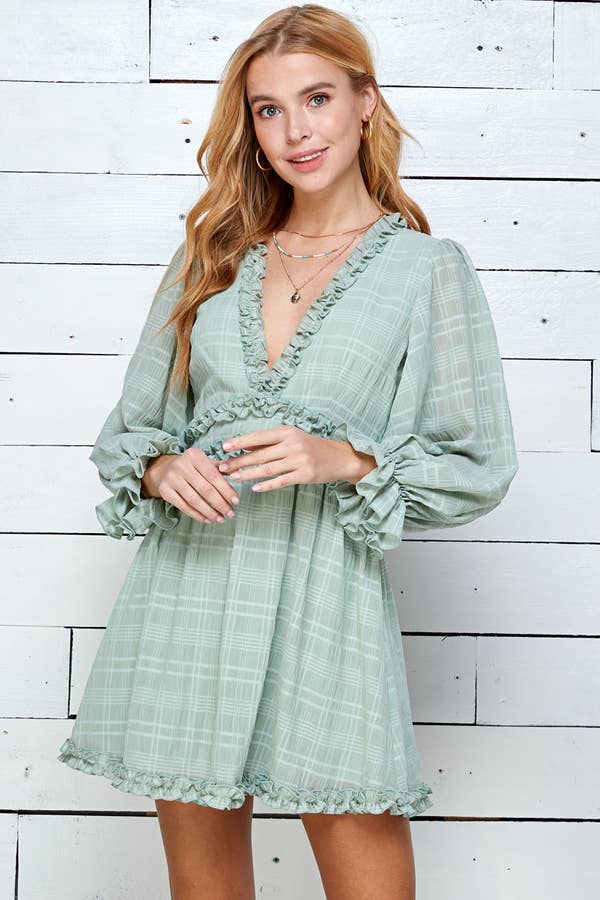 Three quarter sleeve dress - Cream
