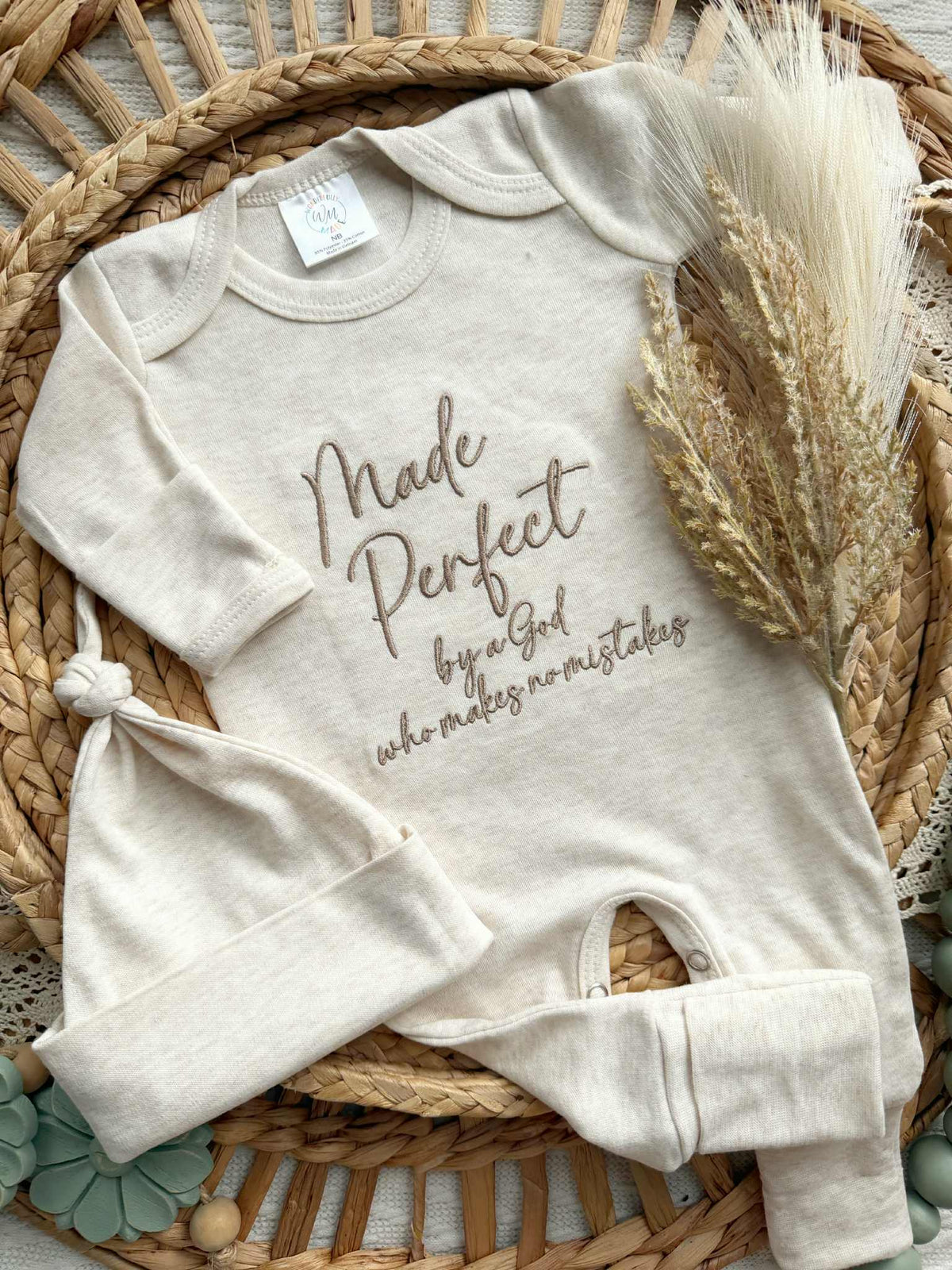 Baby Romper | Made Perfect - Taupe/Oatmeal