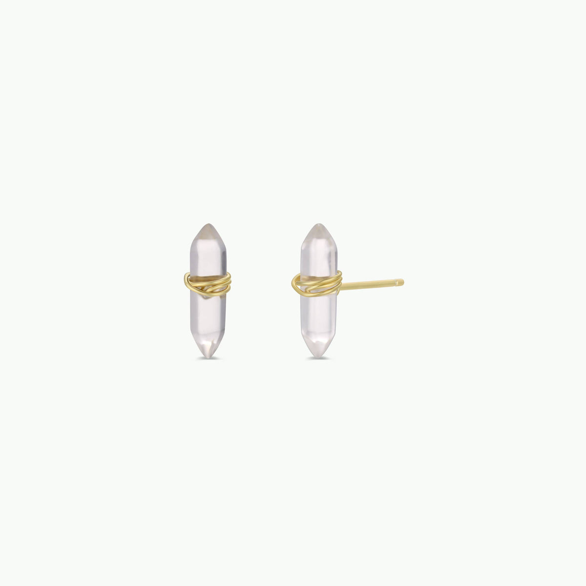 Mineral Point Gold Wire Wrapped Earrings