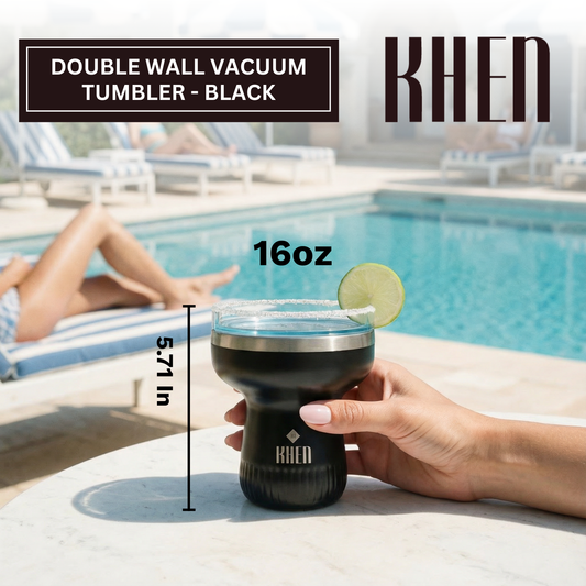 Double Wall Insulated Margarita Tumbler - Carbon