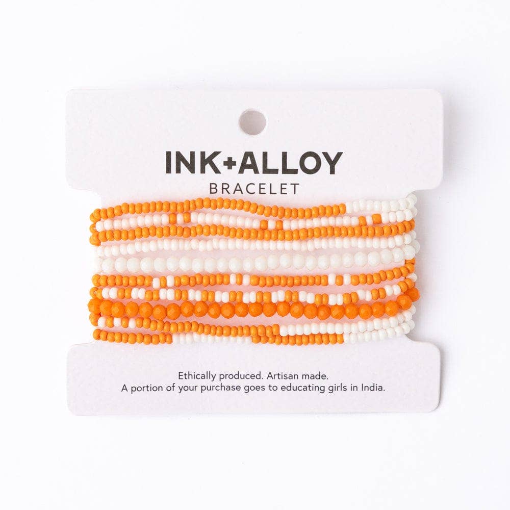 Game Day Beaded 10 Strand Stretch Bracelet Set