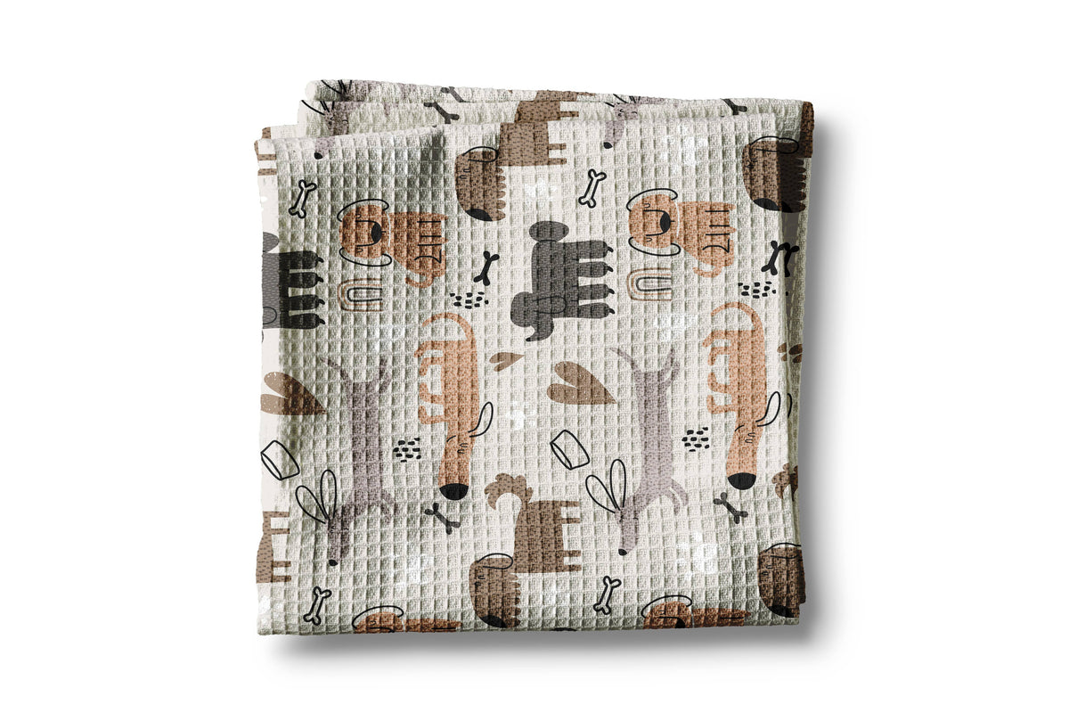 Dog Breeds Puppy Retro Kitchen Towel