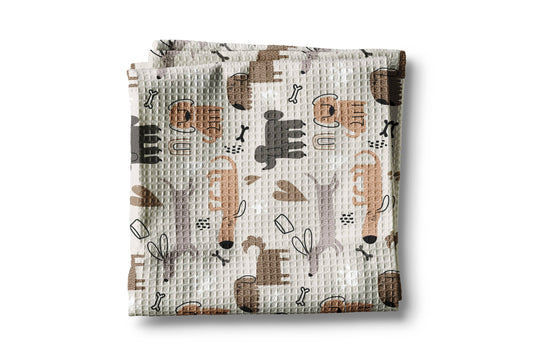 Dog Breeds Puppy Retro Kitchen Towel