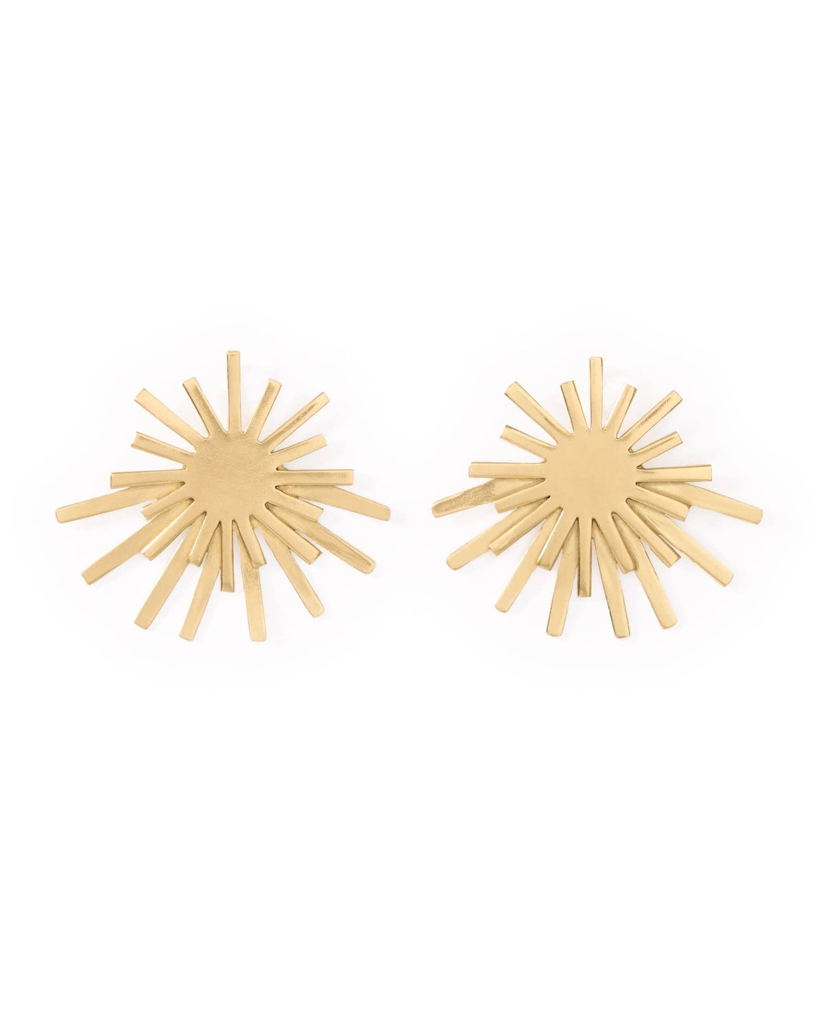 Eliza Starburst Post Earrings Brass